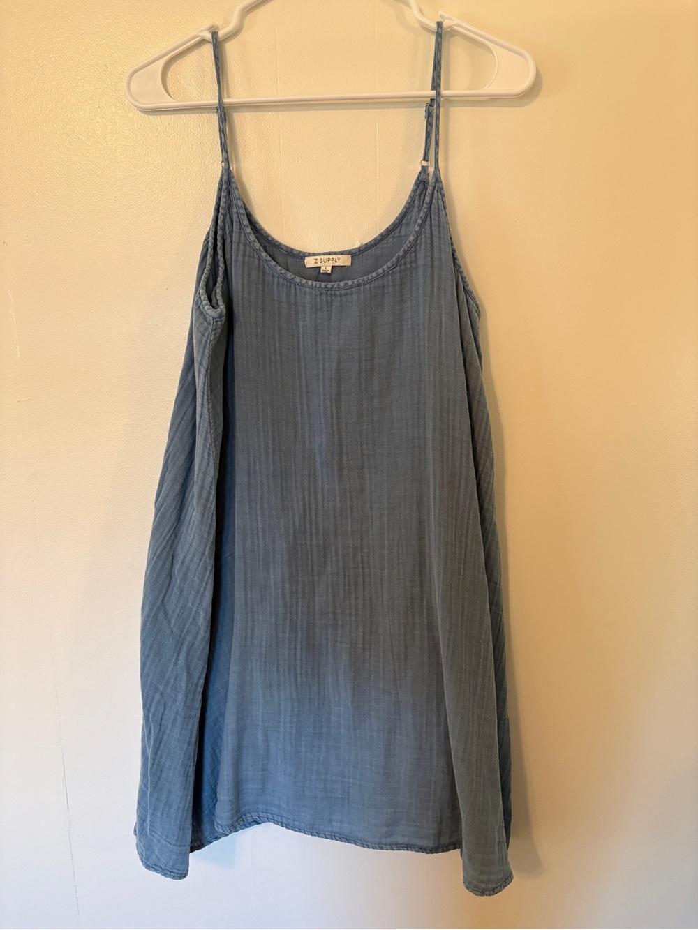 Light Blue Cotton Gauze Z Supply Dress
